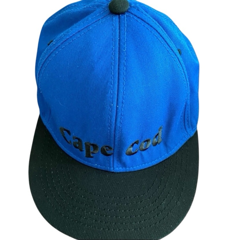 Cape Cod Blue and Black Snapback Hat with Adjustable Fit